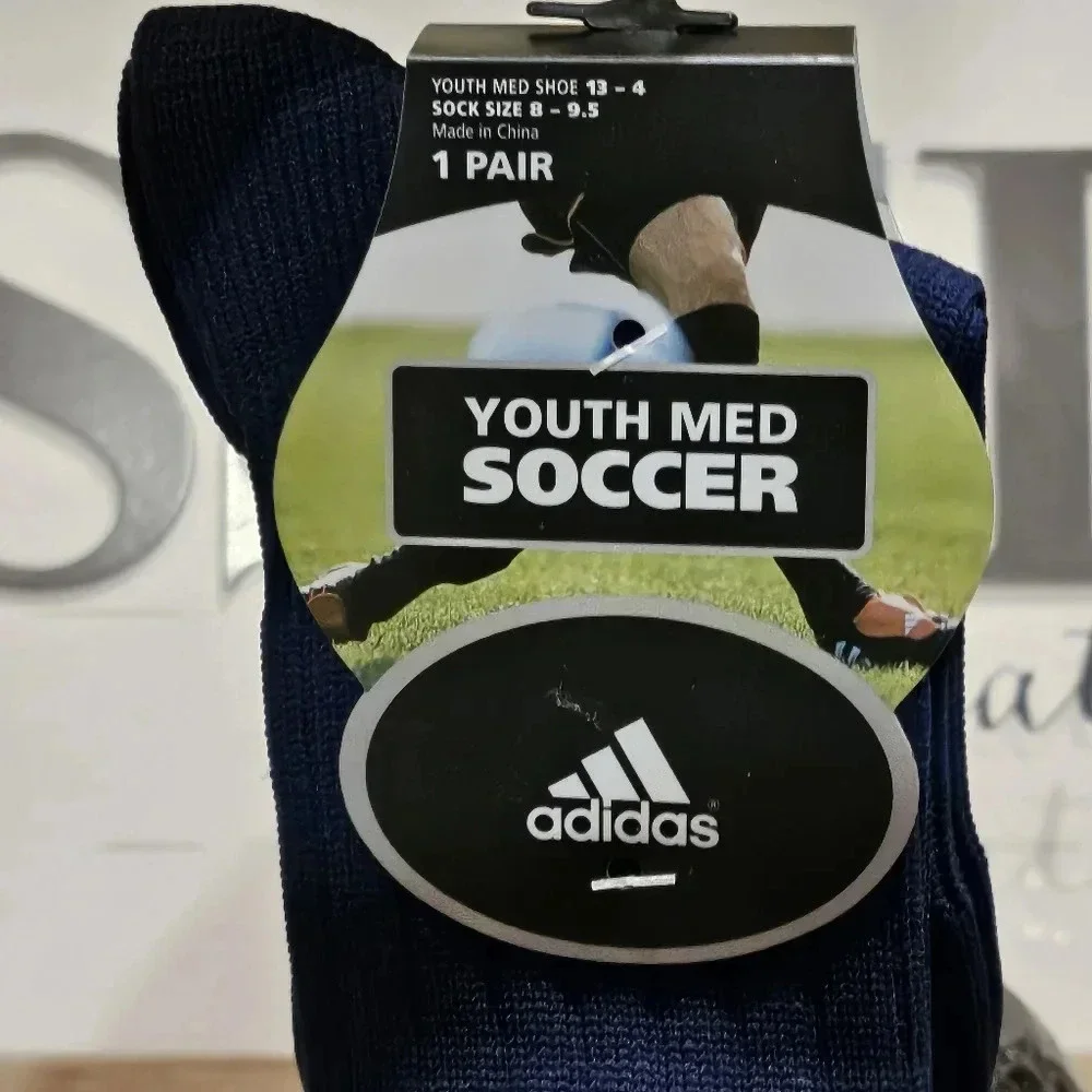 Adidas 3 Stripe II Youth Soccer Socks Med Youth 8-9.5